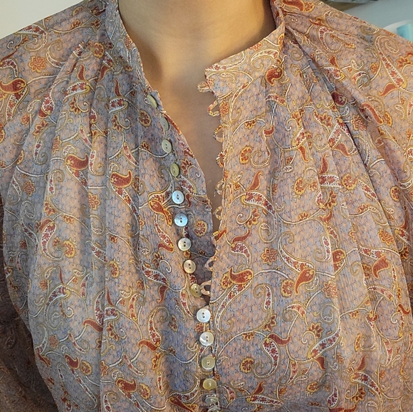 Crop Peasant Blouse - Picture 2 of 4
